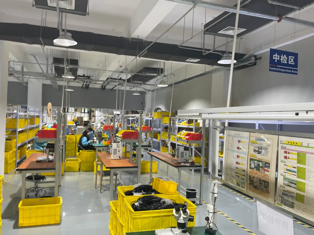 Quality inspection at the Shijiazhuang wire harness factory